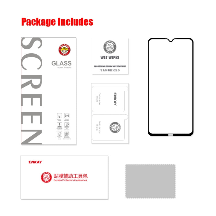 For Xiaomi Redmi Note 8 2021 2 PCS ENKAY Hat-Prince Full Glue 0.26mm 9H 2.5D Tempered Glass Screen Protector Full Coverage Film - Xiaomi Cases by ENKAY | Online Shopping South Africa | PMC Jewellery | Buy Now Pay Later Mobicred