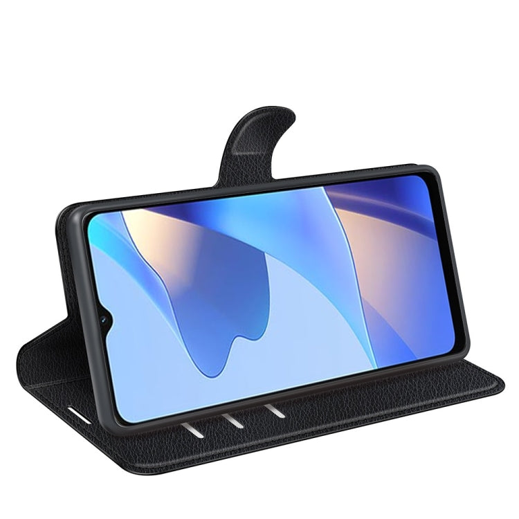 For OPPO A16 Litchi Texture Horizontal Flip Protective Case with Holder & Card Slots & Wallet(Black) - OPPO Cases by PMC TechLife | Online Shopping South Africa | PMC TechLife