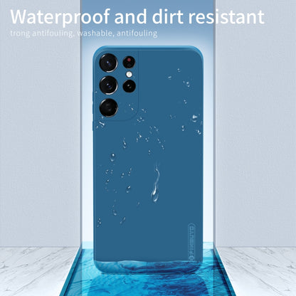 For Samsung Galaxy S21 Ultra 5G PINWUYO Touching Series Liquid Silicone TPU Shockproof Case(Blue) - Galaxy S21 Ultra 5G Cases by PINWUYO | Online Shopping South Africa | PMC Jewellery