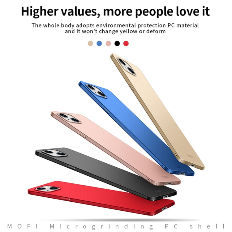 For iPhone 13 mini  MOFI Frosted PC Ultra-thin Hard Case(Black) - iPhone 13 mini Cases by MOFI | Online Shopping South Africa | PMC TechLife | Buy Now Pay Later Mobicred