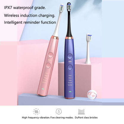 Wireless Induction Charging Ultrasonic Electric Toothbrush(Blue) - Toothbrushes by PMC Jewellery | Online Shopping South Africa | PMC Jewellery