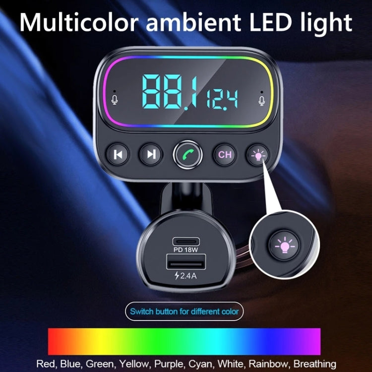 T67 Bluetooth 5.0 Car MP3 Music Player FM Modulator Transmitter Wireless AUX Adapter Hands-free - Bluetooth Car Kits by PMC TechLife | Online Shopping South Africa | PMC TechLife
