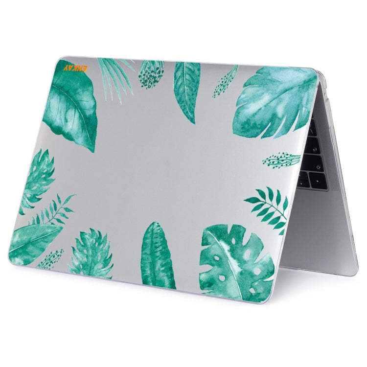 For MacBook Air 13.3 inch A2179 / A2337 ENKAY Hat-Prince Forest Series Pattern Laotop Protective Crystal Case(Green Leaf Pattern) - MacBook Air Cases by ENKAY | Online Shopping South Africa | PMC TechLife | Buy Now Pay Later Mobicred