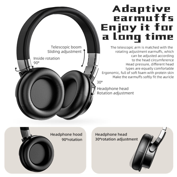 A51 USB Charging Wireless Bluetooth HIFI Stereo Headset with Mic(Pink) - Headset & Headphone by PMC TechLife | Online Shopping South Africa | PMC TechLife