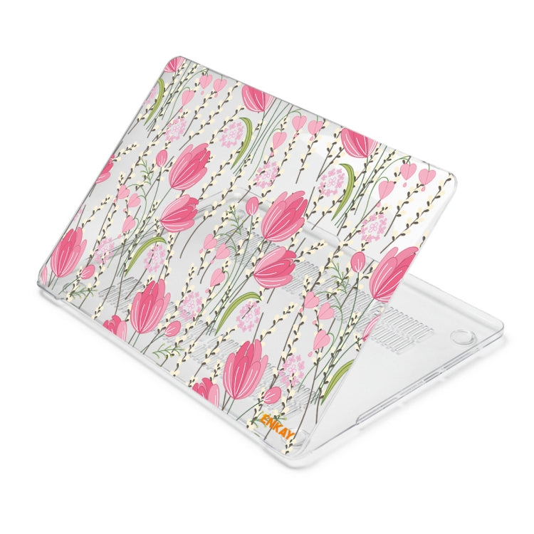 ENKAY Flower Series Pattern Laotop Protective Crystal Case For MacBook Pro 13.3 inch A2251 / A2289 / A2338 2020(Tulips) - MacBook Pro Cases by ENKAY | Online Shopping South Africa | PMC Jewellery