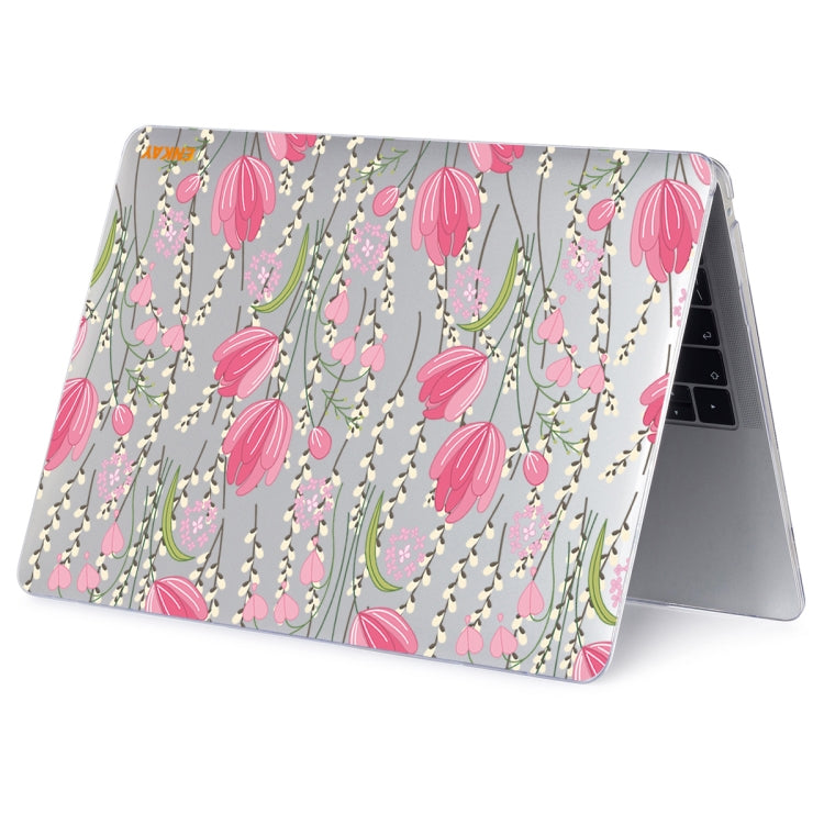 ENKAY Flower Series Pattern Laotop Protective Crystal Case for MacBook Pro 16 inch A2141(Tulips) - MacBook Pro Cases by ENKAY | Online Shopping South Africa | PMC Jewellery