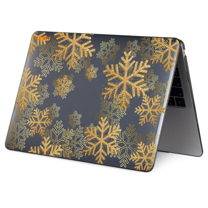 ENKAY Vintage Pattern Series Laotop Protective Crystal Case For MacBook Pro 14.2 inch A2442 (2021)(Golden Snowflake) - MacBook Pro Cases by ENKAY | Online Shopping South Africa | PMC Jewellery