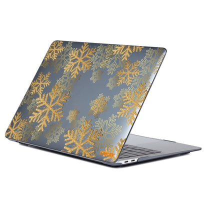 ENKAY Vintage Pattern Series Laotop Protective Crystal Case For MacBook Pro 15.4 inch A1707 / A1990(Golden Snowflake) - MacBook Pro Cases by ENKAY | Online Shopping South Africa | PMC Jewellery