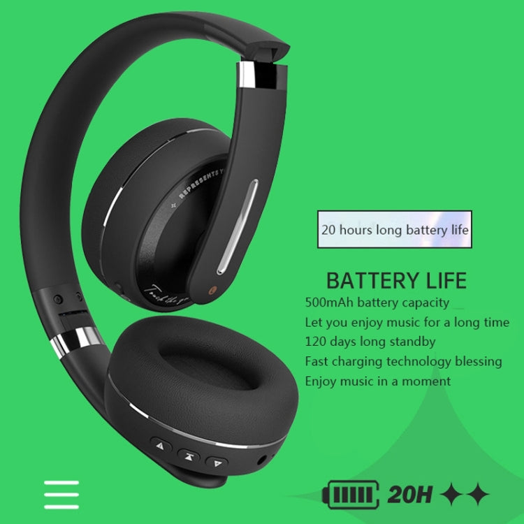 P6 Bluetooth 5.1 Wireless Stereo Headset with Microphone(Black) - Headset & Headphone by PMC TechLife | Online Shopping South Africa | PMC TechLife