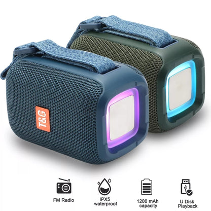 T&G TG339 RGB Light 5W Waterproof Portable Bluetooth Speaker(Black) - Desktop Speaker by T&G | Online Shopping South Africa | PMC Jewellery