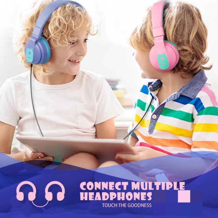 BOBo+ Adults & Kids Cute Bluetooth 5.0 Bass Noise Cancelling Headset with Mic(Blue) - Headset & Headphone by PMC Jewellery | Online Shopping South Africa | PMC Jewellery