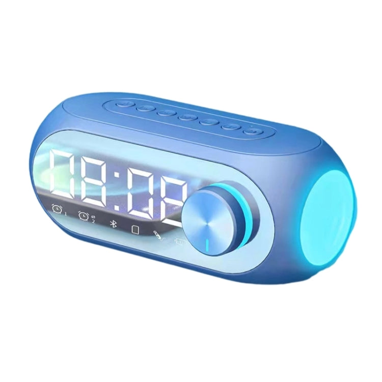 AEC S8 Alarm Clock Bluetooth Speakers with LED Light Support TF / FM(Blue) - Desktop Speaker by AEC | Online Shopping South Africa | PMC Jewellery