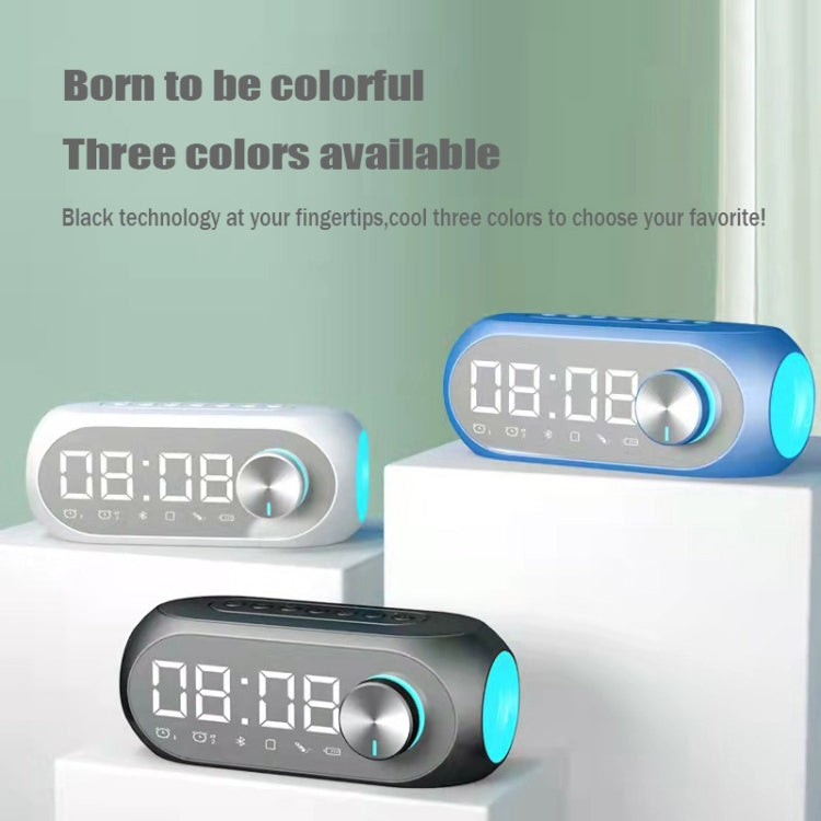 AEC S8 Alarm Clock Bluetooth Speakers with LED Light Support TF / FM(Black) - free shipping - PMC TechLife - Order now!