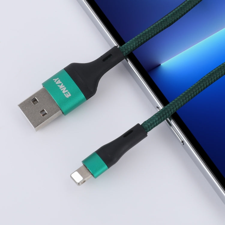 ENKAY ENK-CB118 1m USB 3.0 to 8 Pin 3A Fast Charging Sync Data Cable(Black) - Normal Style Cable by ENKAY | Online Shopping South Africa | PMC Jewellery