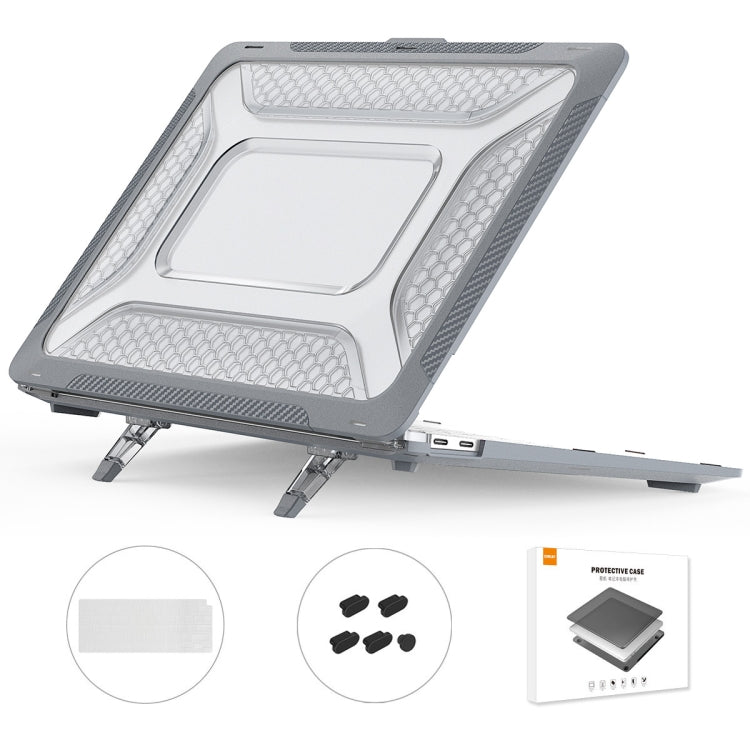 For MacBook Air 13.3 2020 A2179/A2337 ENKAY Hat-Prince 3 in 1 Protective Bracket  Case Cover Hard Shell with TPU Keyboard Film / Anti-dust Plugs, Version:US(Grey) - MacBook Air Cases by ENKAY | Online Shopping South Africa | PMC TechLife