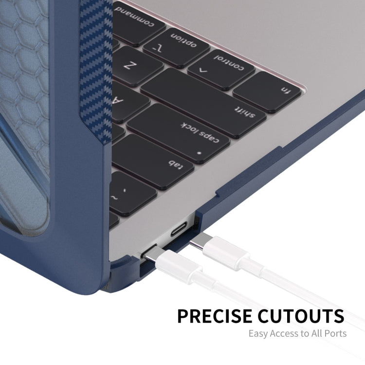 For MacBook Air 13.3 2020 A2179/A2337 ENKAY Hat-Prince 3 in 1 Protective Bracket  Case Cover Hard Shell with TPU Keyboard Film / Anti-dust Plugs, Version:EU(Blue) - MacBook Air Cases by ENKAY | Online Shopping South Africa | PMC Jewellery