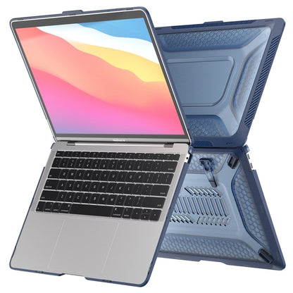 For MacBook Pro 13.3 A2251/A2289/A2338 ENKAY Hat-Prince 3 in 1 Protective Bracket  Case Cover Hard Shell with TPU Keyboard Film / Anti-dust Plugs, Version:US(Blue) - MacBook Pro Cases by ENKAY | Online Shopping South Africa | PMC Jewellery