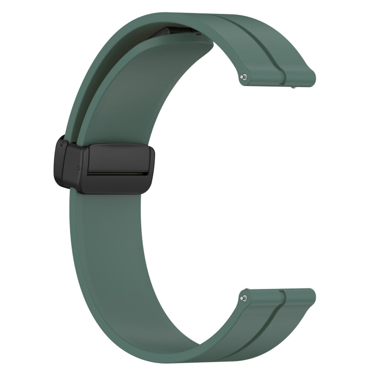 Compatible with Garmin Venu 2 Plus 20mm Solid Color Magnetic Clasp Silicone Watch Band(Olive Green) - free shipping - PMC TechLife - Order now!