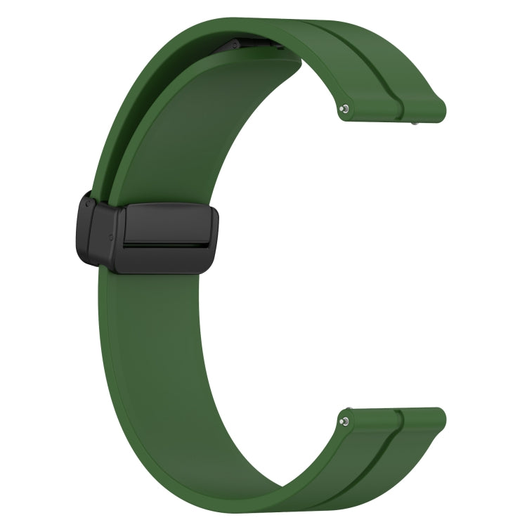 Compatible with Garmin Venu Sq 2 20mm Solid Color Magnetic Clasp Silicone Watch Band(Army Green) - free shipping - PMC TechLife - Order now!