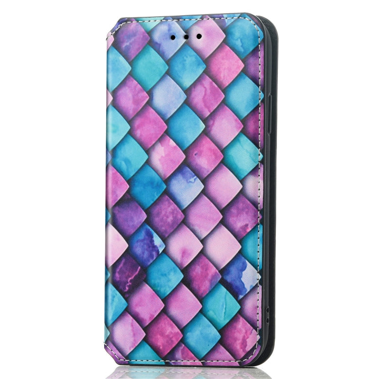 For Huawei Nova 10 CaseNeo Colorful Magnetic Leather Phone Case(Purple Scales) - Huawei Cases by PMC Jewellery | Online Shopping South Africa | PMC Jewellery