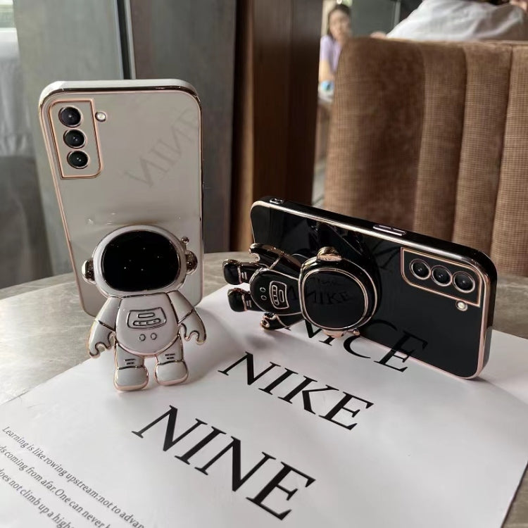 For Samsung Galaxy S21 5G Plating Astronaut Holder Phone Case(Purple) - free shipping - PMC TechLife - Order now!
