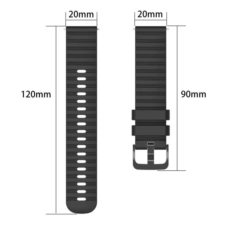 For Amazfit GTS 2E 20mm Wavy Dot Pattern Solid Color Silicone Watch Band(Grey) - free shipping - PMC TechLife - Order now!
