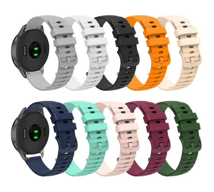 For Amazfit GTS 2 Mini 20mm Wavy Dot Pattern Solid Color Silicone Watch Band(Black) - free shipping - PMC TechLife - Order now!