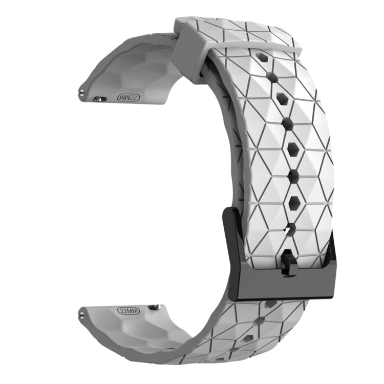 For Amazfit GTS 4 20mm Football Pattern Solid Color Silicone Watch Band(White) - free shipping - PMC TechLife - Order now!