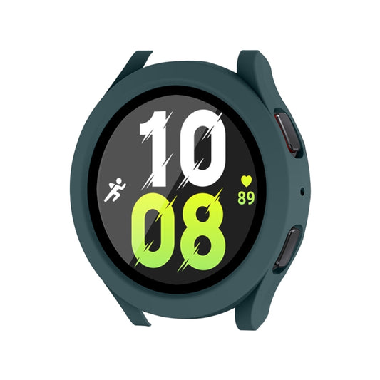 For Samsung Galaxy Watch4/5 40mm ENKAY Hat-Prince Waterproof Full Coverage PC Frame + 9H Tempered Glass Case(Dark Green) - Watch Cases by ENKAY | Online Shopping South Africa | PMC Jewellery | Buy Now Pay Later Mobicred