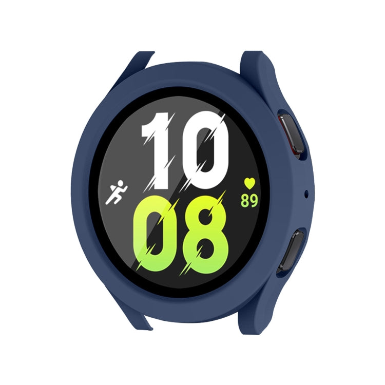 For Samsung Galaxy Watch4/5 40mm ENKAY Hat-Prince Waterproof Full Coverage PC Frame + 9H Tempered Glass Case(Dark Blue) - Watch Cases by ENKAY | Online Shopping South Africa | PMC Jewellery | Buy Now Pay Later Mobicred