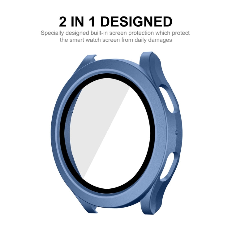 For Samsung Galaxy Watch4/5 40mm ENKAY Hat-Prince Waterproof Full Coverage PC Frame + 9H Tempered Glass Case(Dark Blue) - Watch Cases by ENKAY | Online Shopping South Africa | PMC Jewellery | Buy Now Pay Later Mobicred