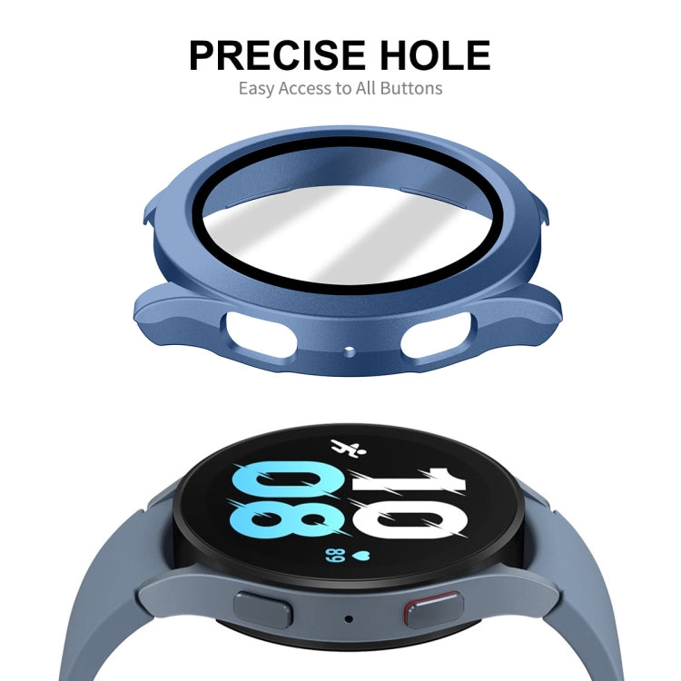 For Samsung Galaxy Watch4/5 40mm ENKAY Hat-Prince Waterproof Full Coverage PC Frame + 9H Tempered Glass Case(White) - Watch Cases by ENKAY | Online Shopping South Africa | PMC Jewellery | Buy Now Pay Later Mobicred