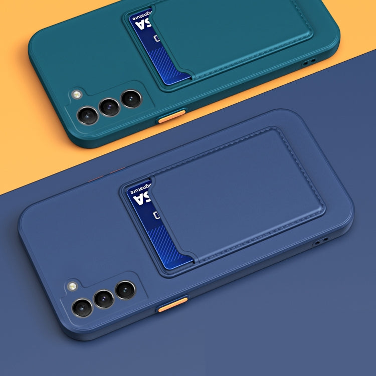 For Samsung Galaxy A34 5G Skin Feel Card TPU Contrast Color Button Phone Case(Dark Blue) - Galaxy Phone Cases by PMC Jewellery | Online Shopping South Africa | PMC Jewellery