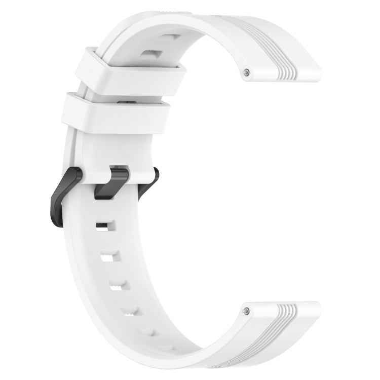 For Huawei Watch 2 20mm Concave Striped Slicone Watch Band(White) - free shipping - PMC TechLife - Order now!