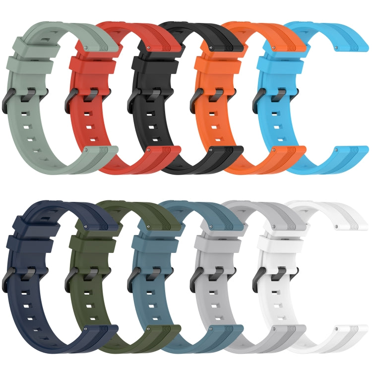 Compatible with Garmin Compatible witherunner 55 20mm Concave Striped Slicone Watch Band(Grey) - free shipping - PMC TechLife - Order now!