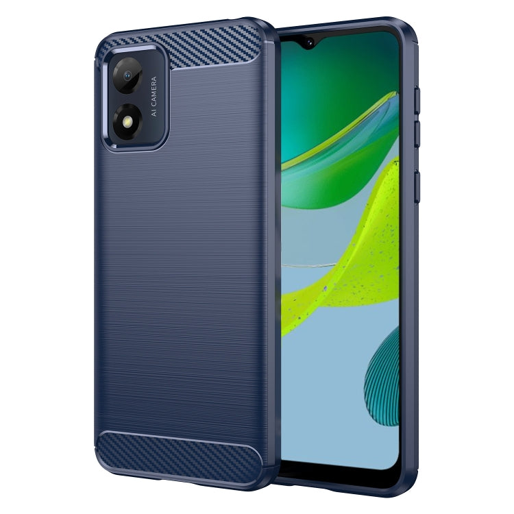 For Motorola Moto E13 Brushed Texture Carbon Fiber TPU Phone Case(Blue) - free shipping - PMC TechLife - Order now!