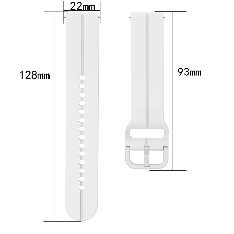 For Xiaomi MI Watch S1 Active 22mm Loop Silicone Watch Band(White) - Watch Bands by PMC Jewellery | Online Shopping South Africa | PMC Jewellery | Buy Now Pay Later Mobicred