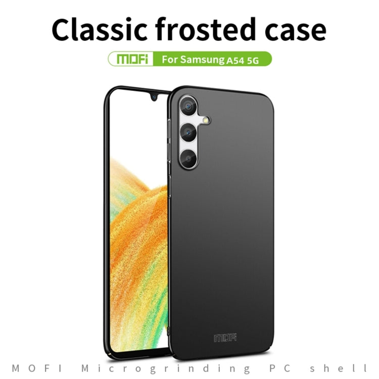 For Samsung Galaxy A54 5G MOFI Frosted PC Ultra-thin Hard Phone Case(Blue) - Galaxy Phone Cases by MOFI | Online Shopping South Africa | PMC Jewellery | Buy Now Pay Later Mobicred