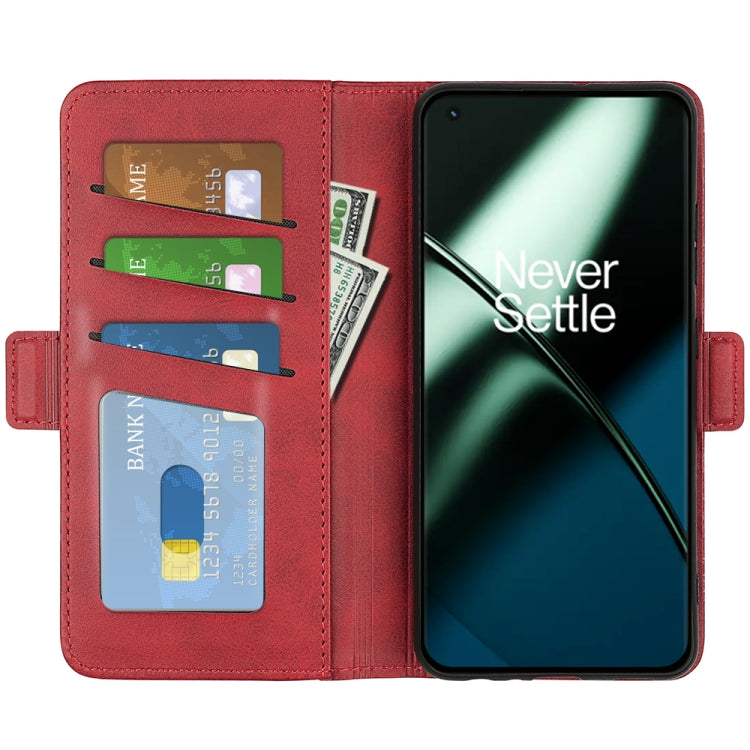 For OnePlus 11 Dual-side Magnetic Buckle Leather Phone Case(Red) - free shipping - PMC TechLife - Order now!