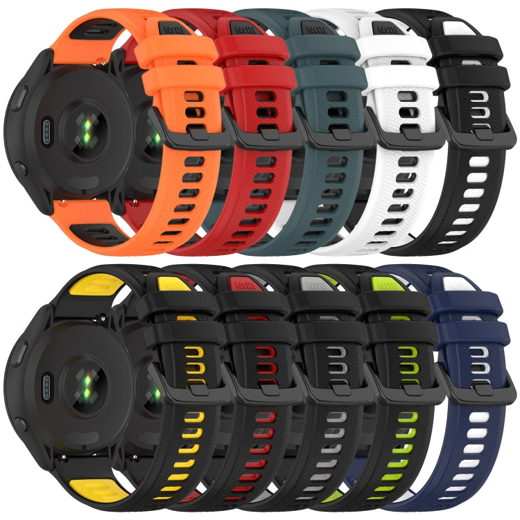 For SUUNTO 9 Peak Pro 22mm Sports Two-Color Silicone Watch Band(Orange+Black) - Smart Wear by PMC TechLife | Online Shopping South Africa | PMC TechLife