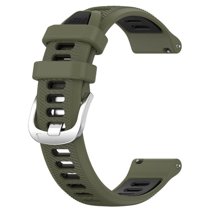 For Huawei GT2 Pro 22mm Sports Two-Color Steel Buckle Silicone Watch Band(Army Green+Black) - Smart Wear by PMC Jewellery | Online Shopping South Africa | PMC Jewellery