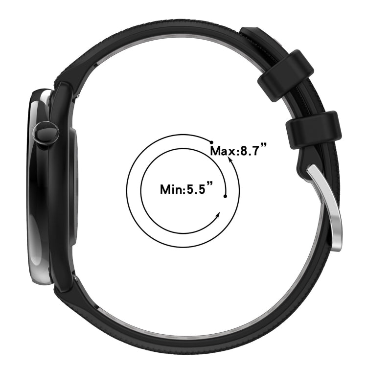 For Xiaomi Watch S1 Active 22mm Sports Two-Color Steel Buckle Silicone Watch Band(White+Blue) - Smart Wear by PMC Jewellery | Online Shopping South Africa | PMC Jewellery
