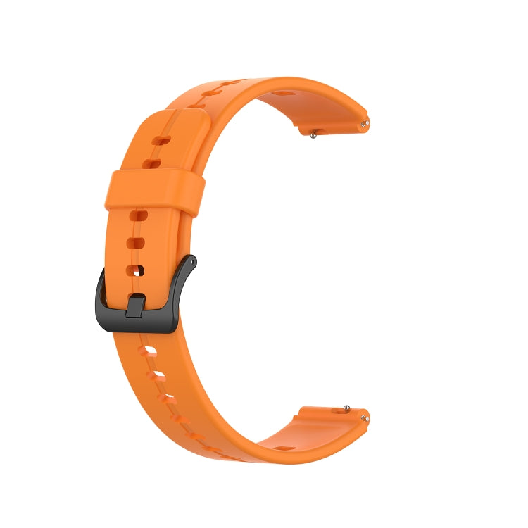 For Huawei Band 6 Solid Color Silicone Watch Band(Orange) - Smart Wear by PMC Jewellery | Online Shopping South Africa | PMC Jewellery