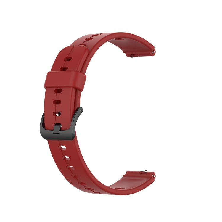 For Huawei Band 6 Solid Color Silicone Watch Band(Red) - Smart Wear by PMC TechLife | Online Shopping South Africa | PMC TechLife
