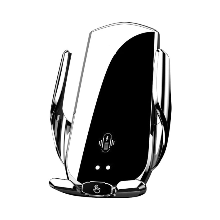 A2 Car Mobile Phone Bracket Wireless 15W Fast Charging Automatic Smart Sensor Stand(Silver) - Wireless Charger Holders by PMC TechLife | Online Shopping South Africa | PMC TechLife