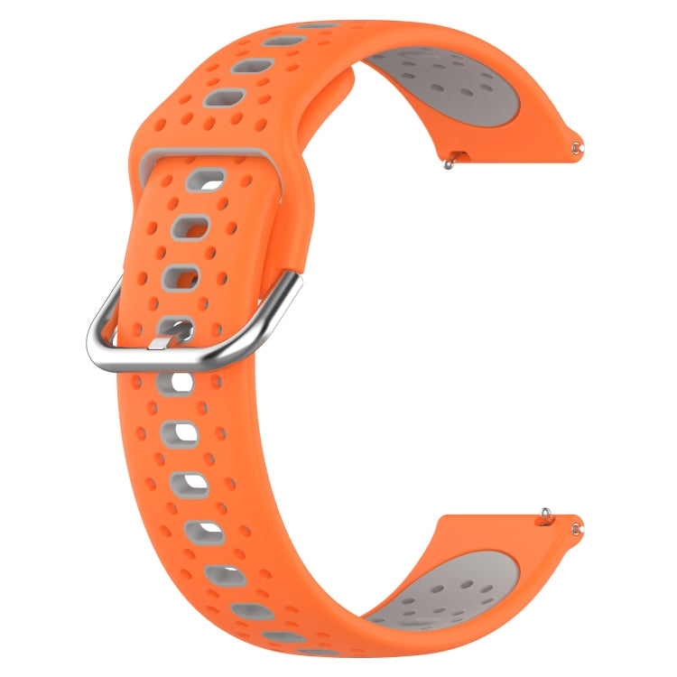 For Amazfit GTS 20mm Breathable Two-Color Silicone Watch Band(Orange+Grey) - Watch Bands by PMC Jewellery | Online Shopping South Africa | PMC Jewellery