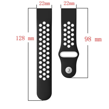 For Garmin Forerunner 945 22mm Sports Breathable Silicone Watch Band(Black+Grey) -  by PMC Jewellery | Online Shopping South Africa | PMC Jewellery