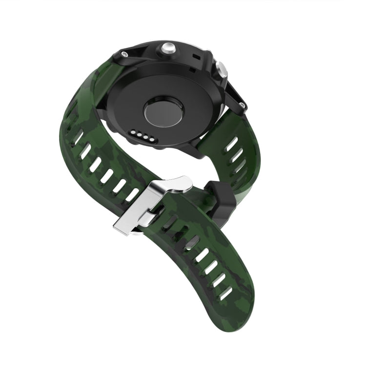 For Garmin Descent MK 2i 26mm Camouflage Printed Silicone Watch Band(Black+Digital  Camouflage) - Watch Bands by PMC Jewellery | Online Shopping South Africa | PMC Jewellery