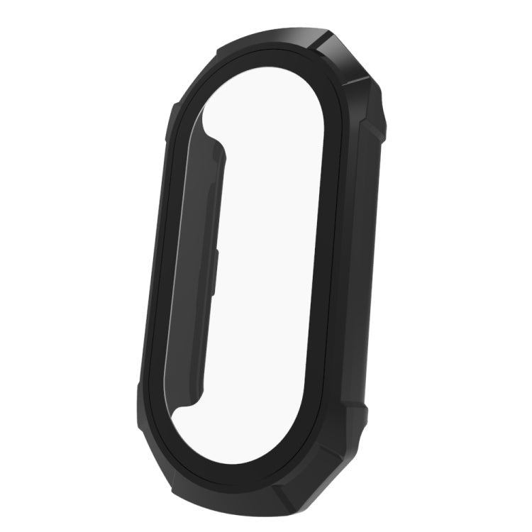 For Xiaomi Mi Band 8 ENKAY Hat-Prince Full Coverage PC Frame + Tempered Glass Film Watch Case(Black) - Watch Cases by ENKAY | Online Shopping South Africa | PMC Jewellery | Buy Now Pay Later Mobicred