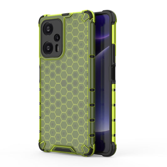 For Xiaomi Poco F5 Pro Shockproof Honeycomb Phone Case(Green) - Xiaomi Cases by PMC Jewellery | Online Shopping South Africa | PMC Jewellery